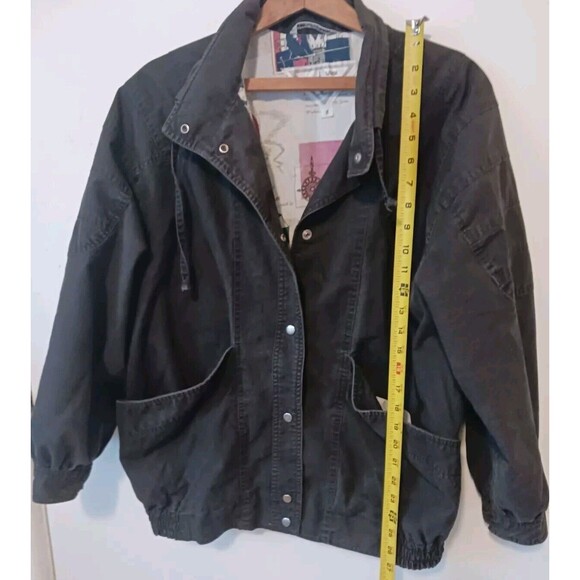 Utex Vintage Rare 80s Black Women’s Sz Med Jacket Monaco Theme Lining Romainia - Picture 7 of 8